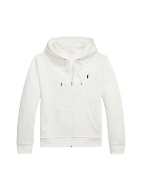 Felpa da uomo in cotone con cappuccio e zip, colore bianco POLO RALPH LAUREN | 710881517083